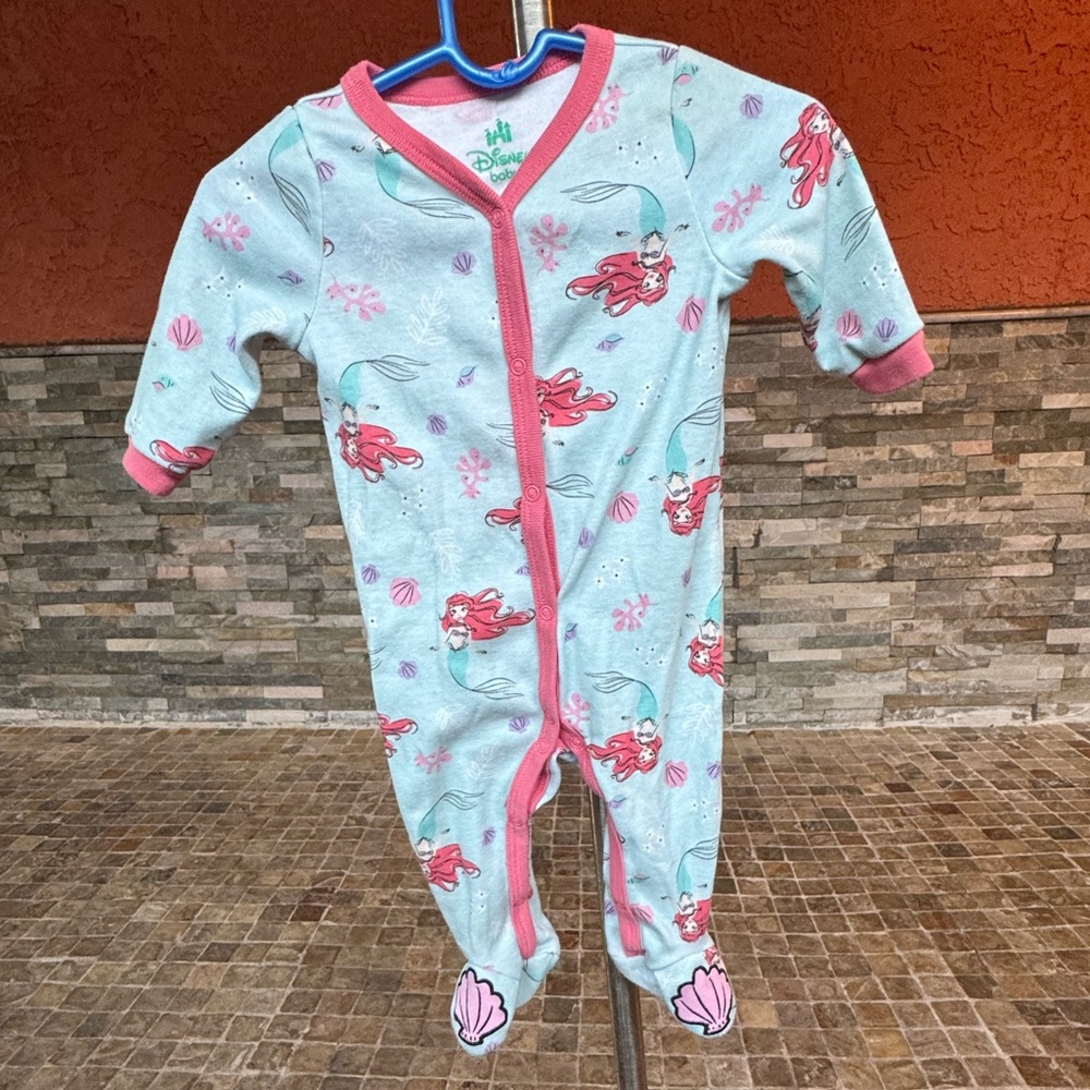 Disney baby Ariel footed onsie